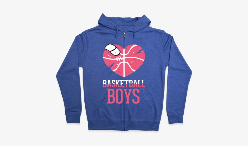 Basketball Boys Zip Hoodie - Hoodie, transparent png download