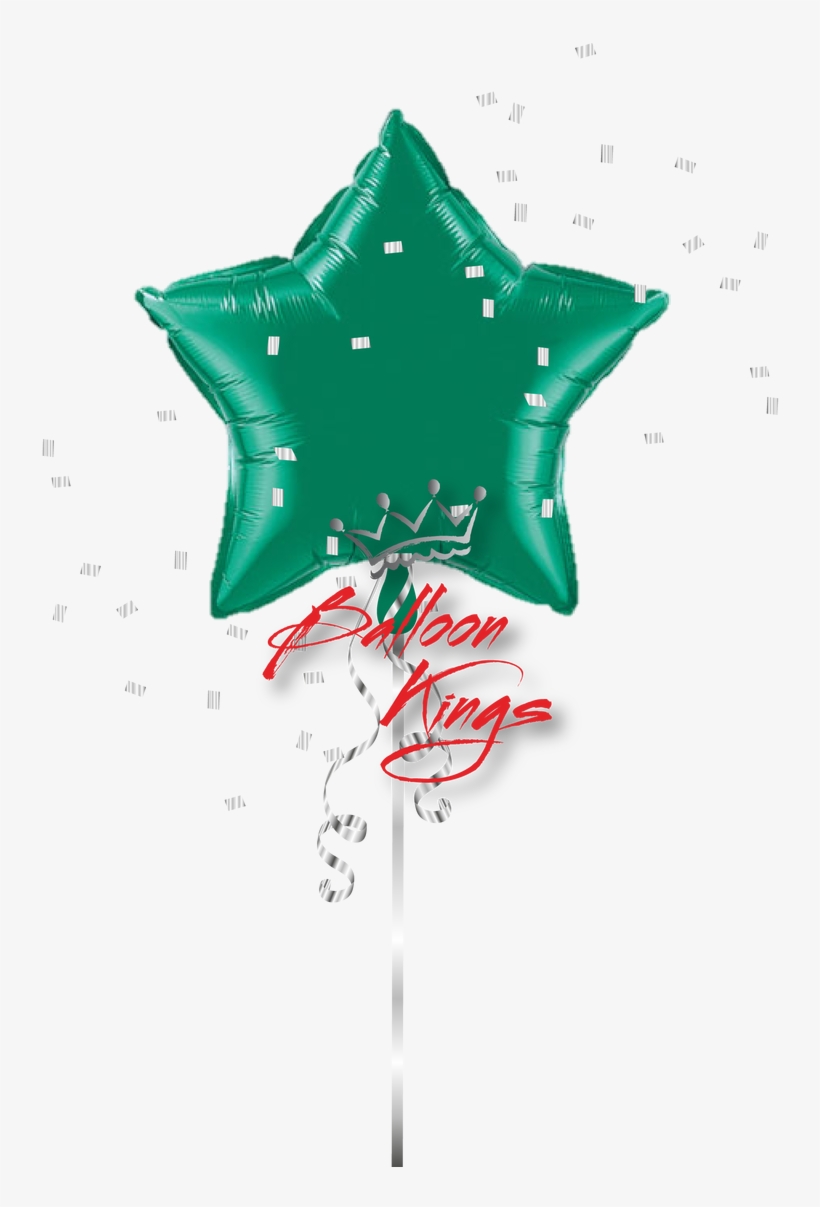 Green Star - Metallic Green Star Shaped Foil Balloon, transparent png download