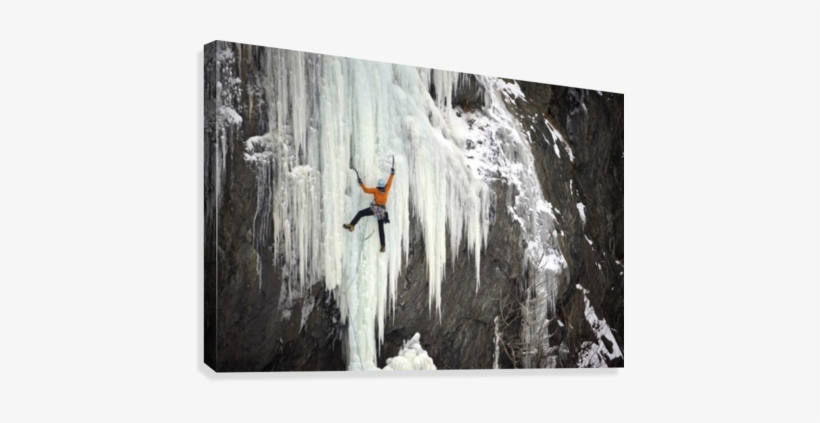 Ice Climber Ascends A Large Icefall In Southcentral - Posterazzi Ice Climber Ascends A Large Icefall In Southcentral, transparent png download
