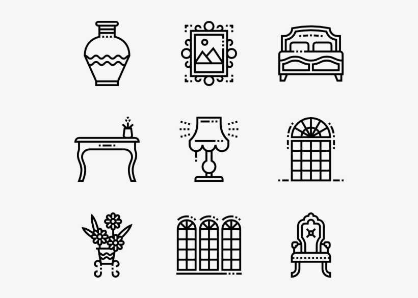 Antique Vector Line - Hotel Line Icon Free, transparent png download