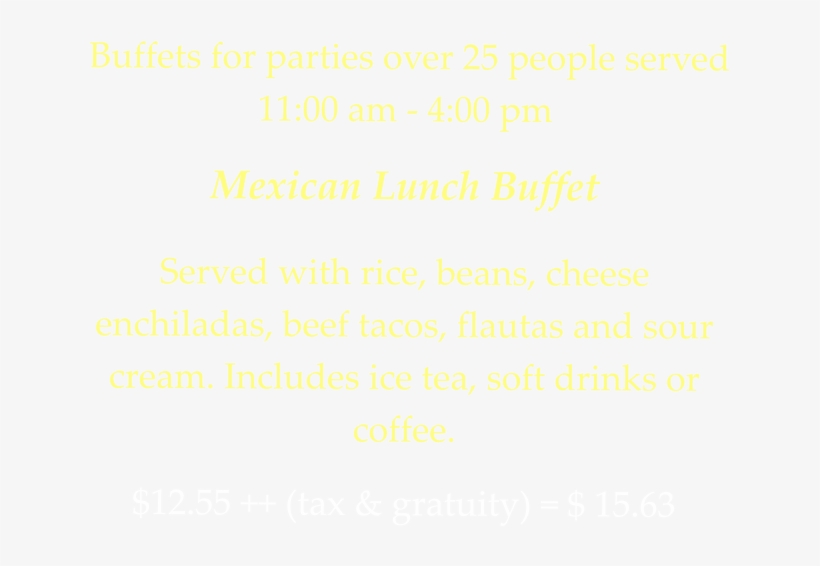 Buffets For Parties Over 25 People Served - Marriage Encounter, transparent png download