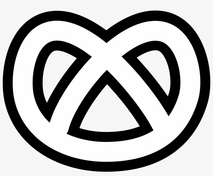 Pretzels Clipart Black And White - Black And White Pretzel, transparent png download