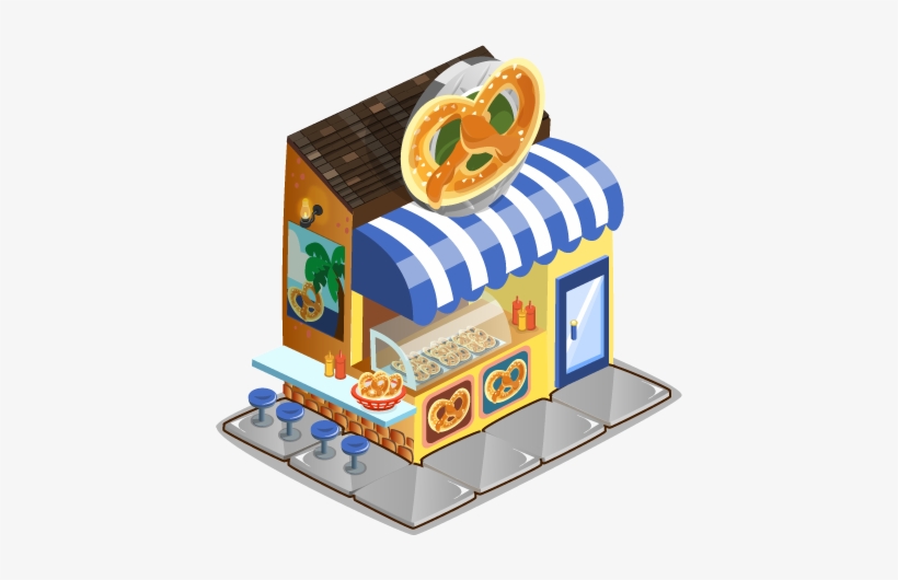 Hot Pretzel Stand - Dessert, transparent png download
