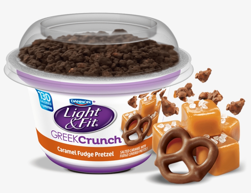 Caramel Fudge Pretzel Nonfat Greek Yogurt Crunch - Light And Fit Caramel Pretzel, transparent png download