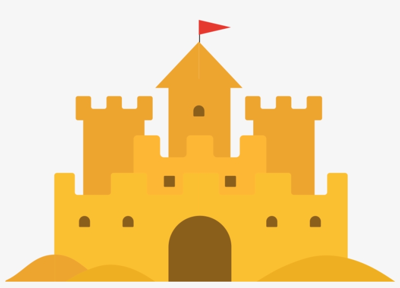 Sand Castle - Sandcastle Vector Flat, transparent png download
