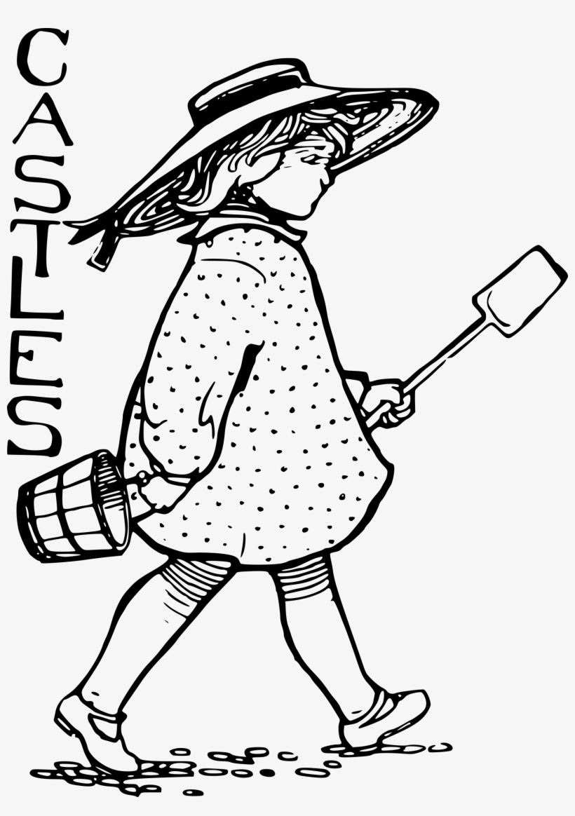 This Free Icons Png Design Of Girl Sand Castle, transparent png download