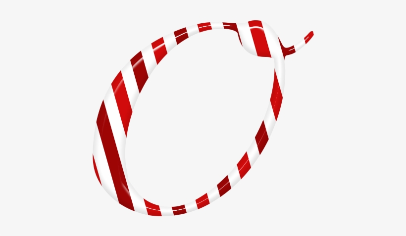 Candycane Letter O Text Candy 1488233 - Circle, transparent png download