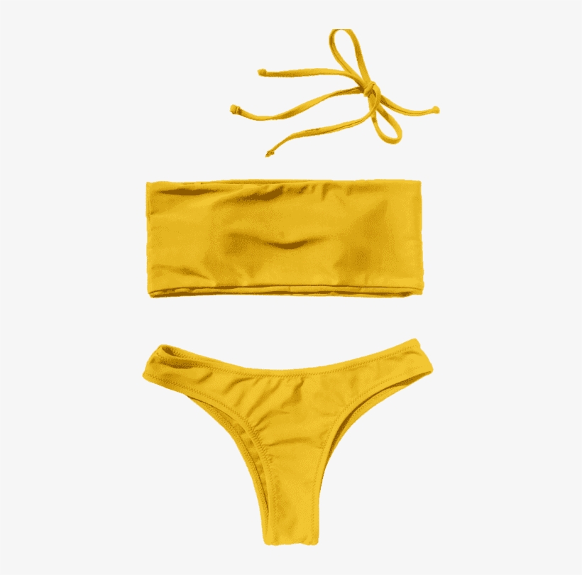 High Cut Bandeau Thong Bathing Suit - Swimsuit, transparent png download