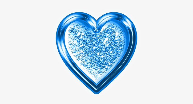 A Shiny Blue Heart With Blue Sprinkles Inside ♡♥♡❤ - Fio De Luz Para Photoscape, transparent png download