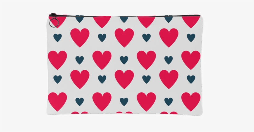 Red And Blue Hearts Accessory Pouch - Heart, transparent png download