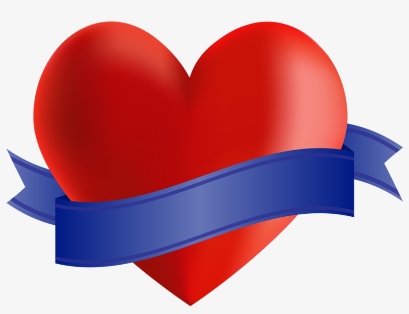 Icon, Heart, Ribbon, Banner, Copy Space, Valentine - Good Morning Image For Men, transparent png download