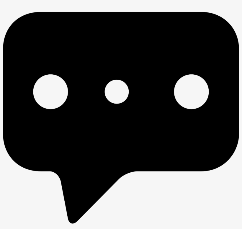 Three Dots Black Speech Bubble Comments - Speech Bubble With Three Dots, transparent png download