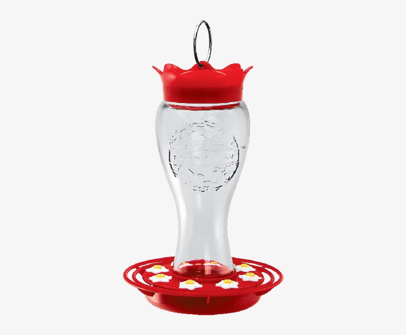 Pennington 16 Oz Glass Hummingbird Feeder - Bird Feeder And Flower Planter On The Same Shepherd, transparent png download