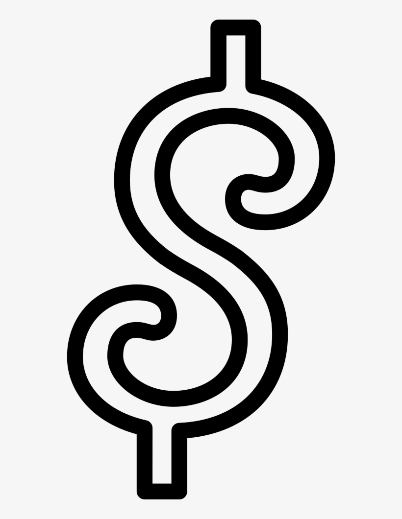 Rounded Dollar Symbol - Dollar Sign, transparent png download