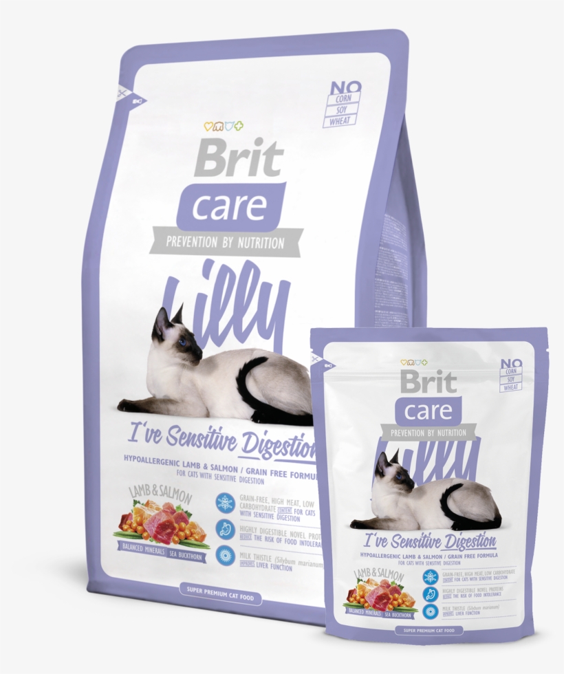 Brit Care Cat Lilly I've Sensitive Digestion - Brit Care Cat Lilly I've Sensitive Digestion 2kg, transparent png download