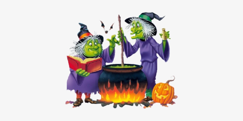 Transparent Stock Witchcraft Three Pencil And In Color - Cartoon Halloween Witches, transparent png download