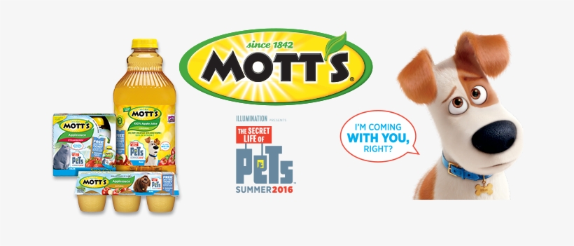 Free Secret Life Of Pets Movie Ticket Rebate - Motts Secret Life Of Pets, transparent png download