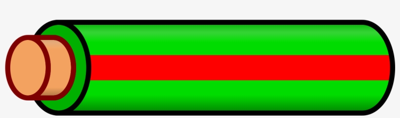 Wire Green Red Stripe - Red Green Wire, transparent png download