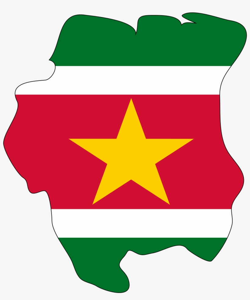 Suriname Flag Map, transparent png download