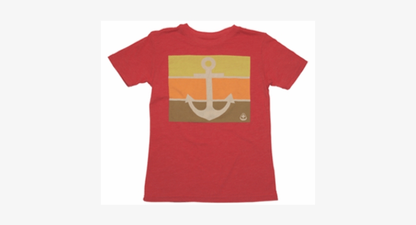 Red, Stripe, Kid's, Kid's Tee, Kid, Anchor, Yellow, - T-shirt, transparent png download
