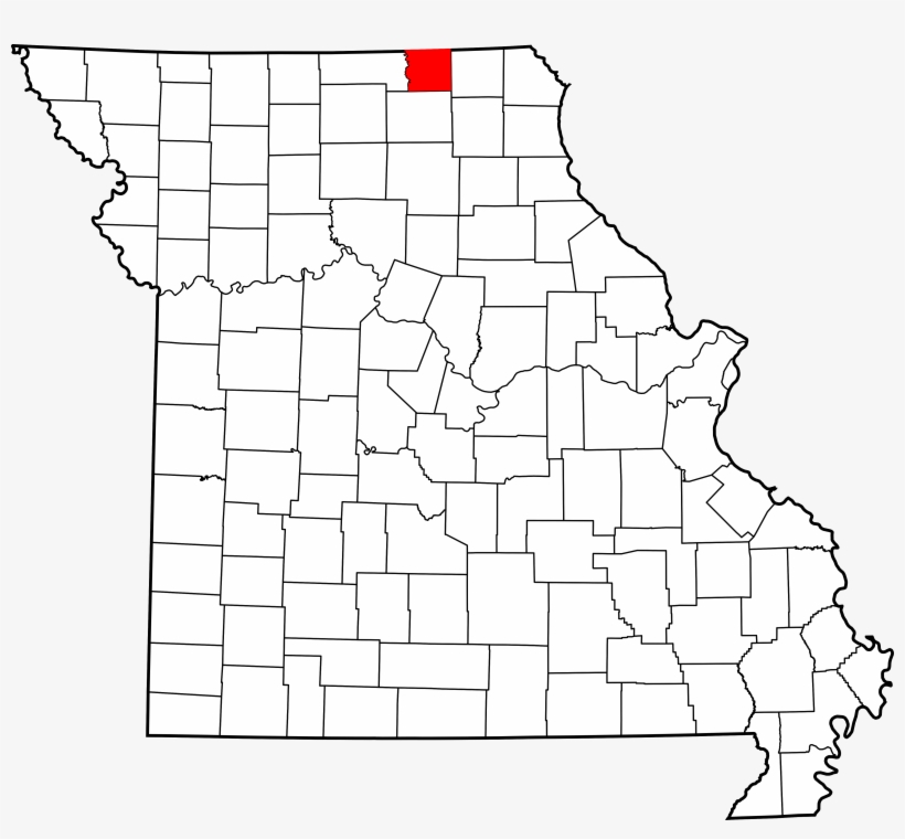 Map Of Missouri Highlighting Schuyler County - St Louis Map Shape, transparent png download
