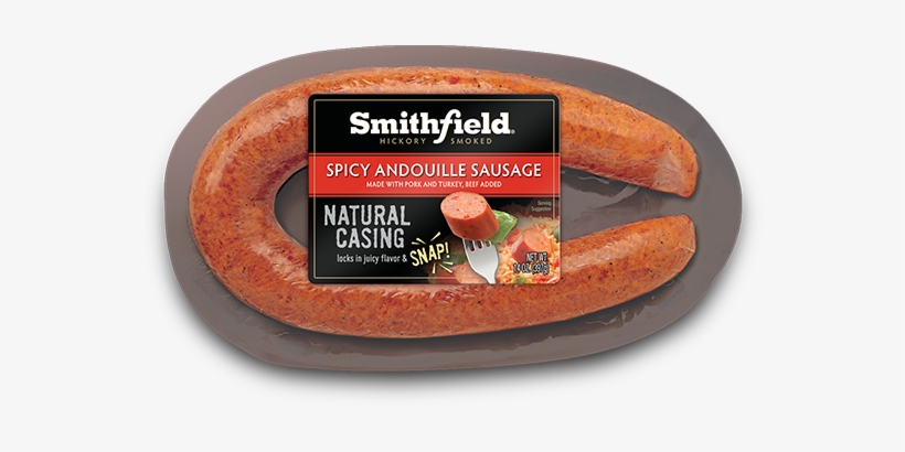 Hickory Smoked Spicy Andouille Sausage - Smithfield Sausage, transparent png download
