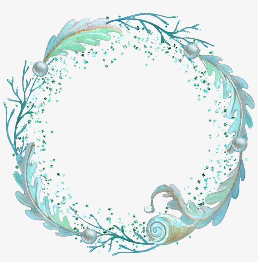Flowers Leaves Vines Wreath Frame Border Filigree Swirl - Flowers Garland Paint, transparent png download
