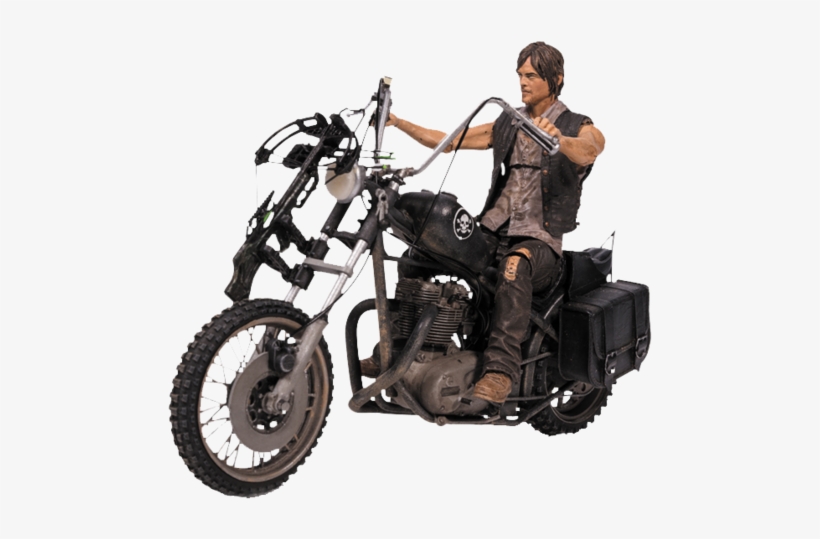 Daryl With Chopper Figurine - Figure Action The Walking Dead, transparent png download