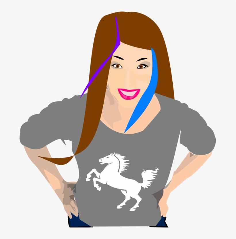 Punk Rock Drawing Blink - Punk Rock Emo Girl Clipart, transparent png download