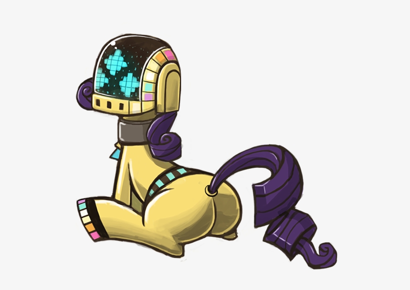 30 Minute Art Challenge, Artist - Rarity Daft Punk Mlp, transparent png download