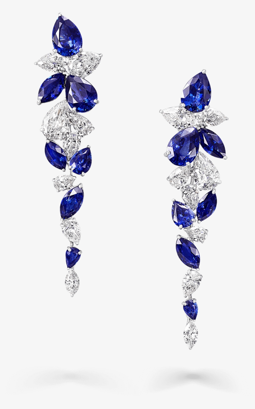 Graff High Jewellery Foliage Sapphire And Diamond Earrings - Graff Diamonds, transparent png download