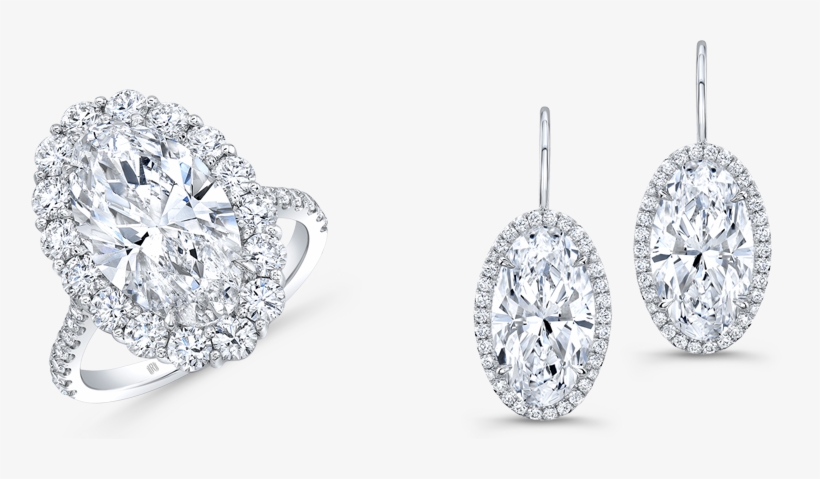 Where The Diamond Inspires The Design - 2 Oval Diamond Earring, transparent png download