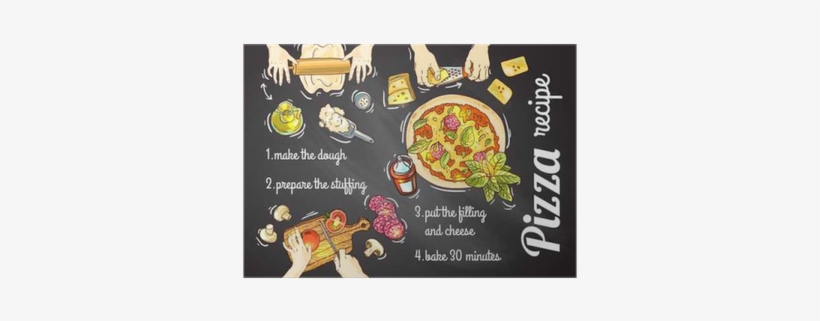 Pizza Recipe Illustration, transparent png download