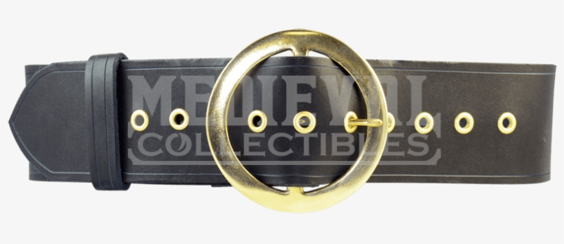 Wide Pirate Waist Belt Large Brown With Brass Buckle, transparent png download