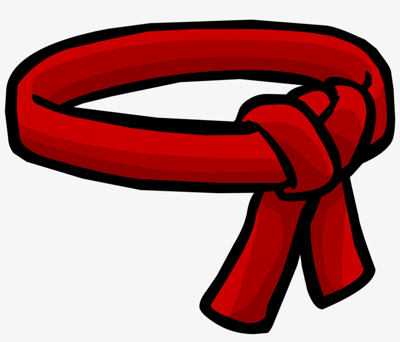 Red Ninja Belt Icon - Club Penguin Red Belt, transparent png download