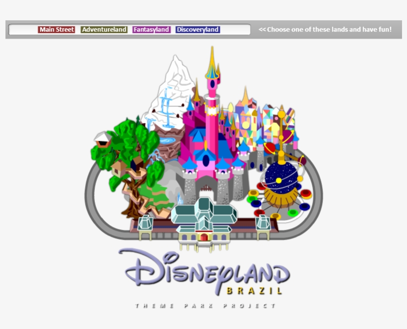Disneyland - Disneyland Map Clipart, transparent png download