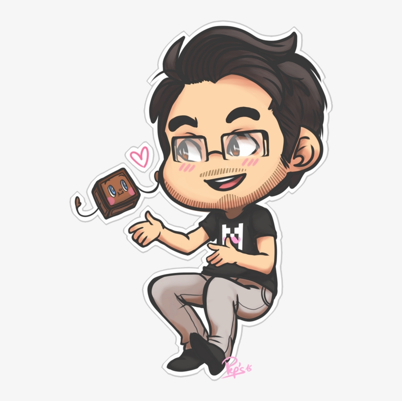 Vector Black And White Download Pin By Katy Piguet - Markiplier Fan Art Chibi, transparent png download