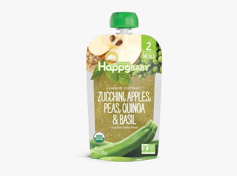 Happy Baby Organics Clearly Crafted Zucchini, Apples,, transparent png download