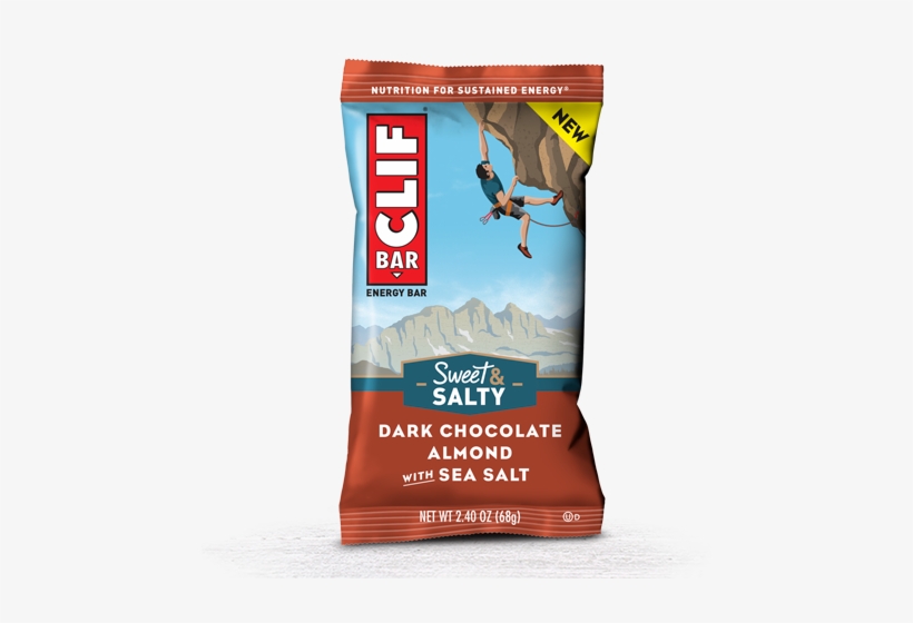 Dark Chocolate Almond With Sea Salt Packaging - Clif Bar Chocolate Chunk With Sea Salt, transparent png download