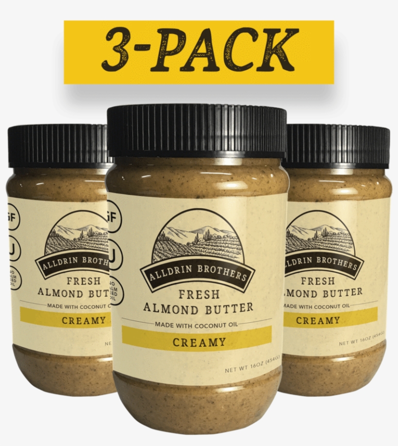 Creamy Almond Butter - Miracle Natural Foods Creamy Almond Butter | 3-pack, transparent png download