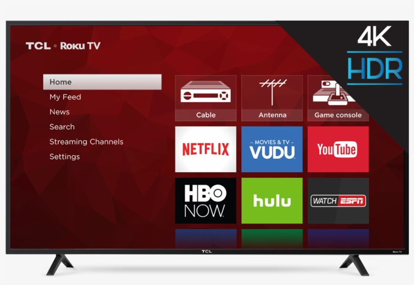 Tcl 65” Class 4k Hdr Roku Smart Led Tv (65s401) - Tcl S Series 49s405 - 49" Led Smart Tv - 4k Ultrahd, transparent png download