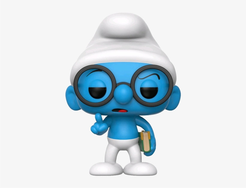 Vinyl The Smurfs - Funko Pop! Animation: The Smurfs - Brainy Smurf, transparent png download