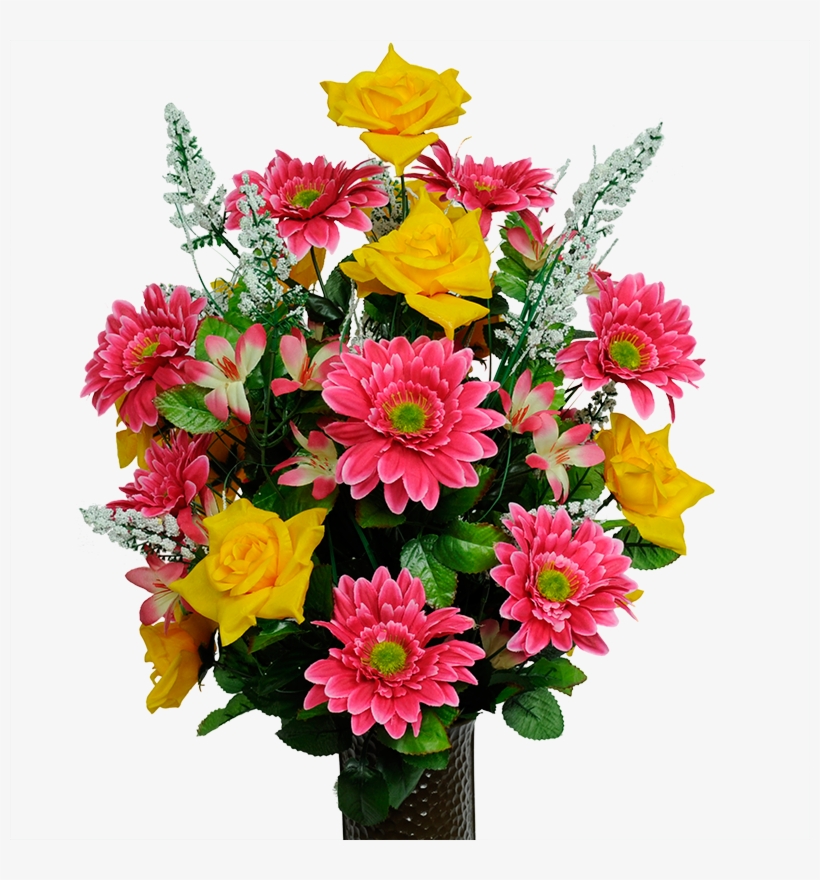 Yellow Rose & Pink Daisy Mix - Yellow, transparent png download