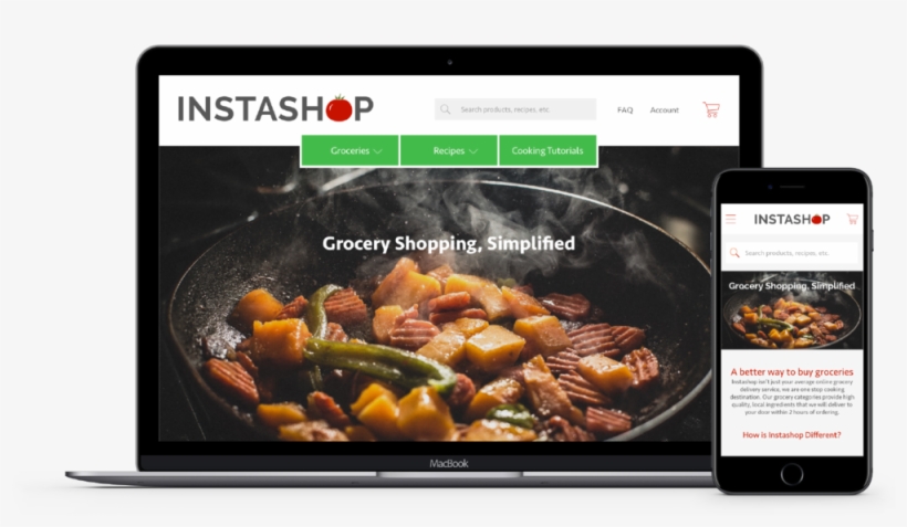 Instashop Homepage Final Design - Food, transparent png download
