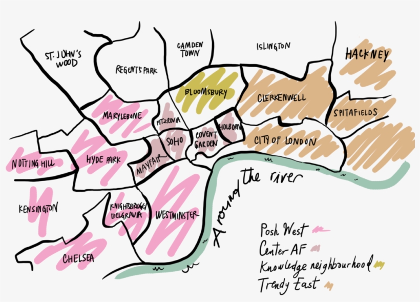 Anna Kulik Map Of London - London, transparent png download
