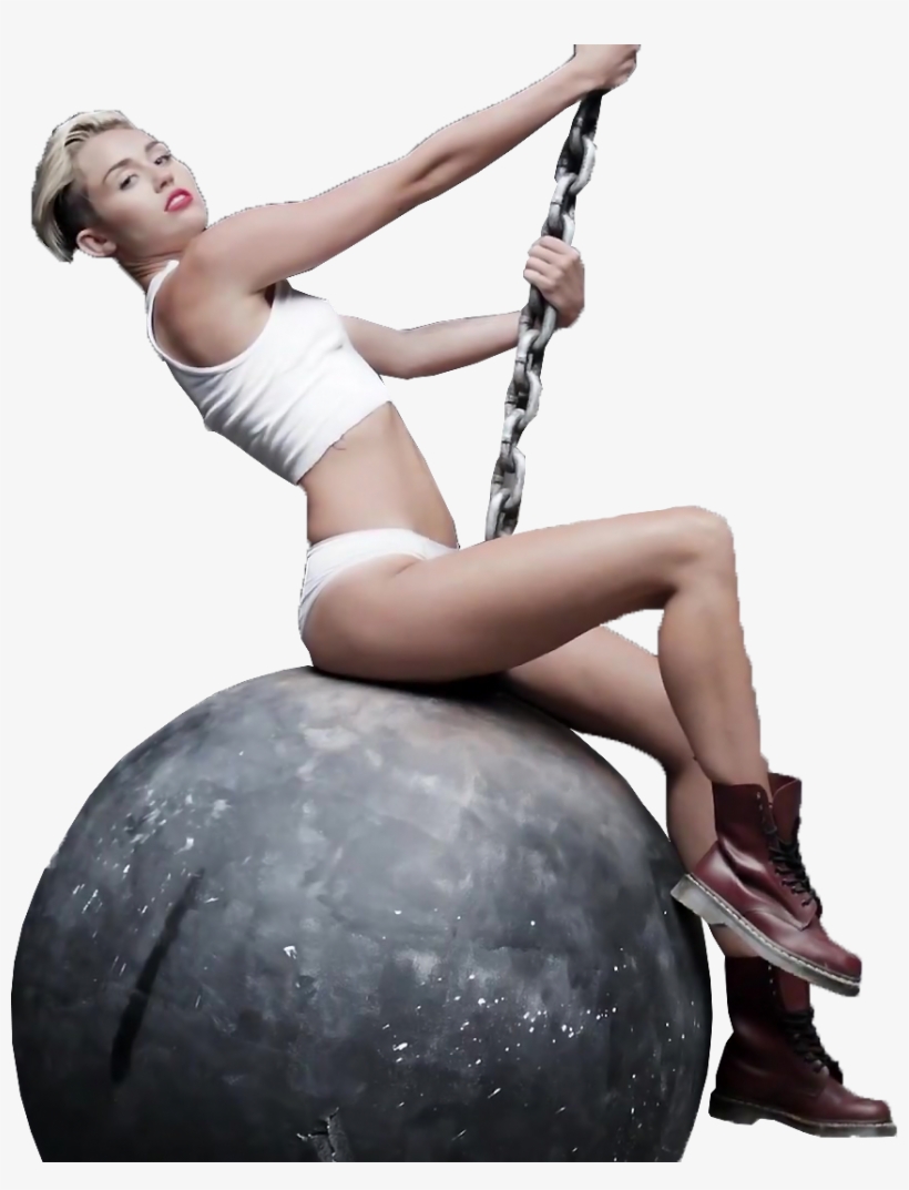Ball Clip Wrecking Miley Cyrus - Miley Wrecking Ball Png, transparent png download