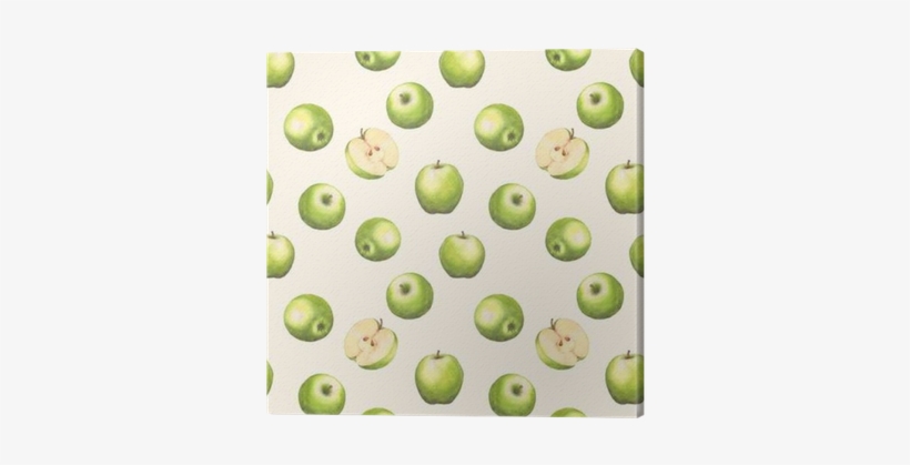 Hand-drawn Watercolor Seamless Pattern With Green Apples - Aquarelle Pomme Exemple, transparent png download