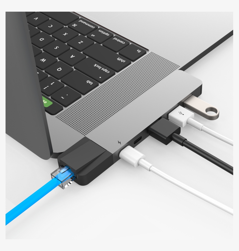 Hyperdrive Net 6 In 2 Hub For Usb C Macbook Pro 13" - Hyperdrive Pro 8 In 2 Hub, transparent png download