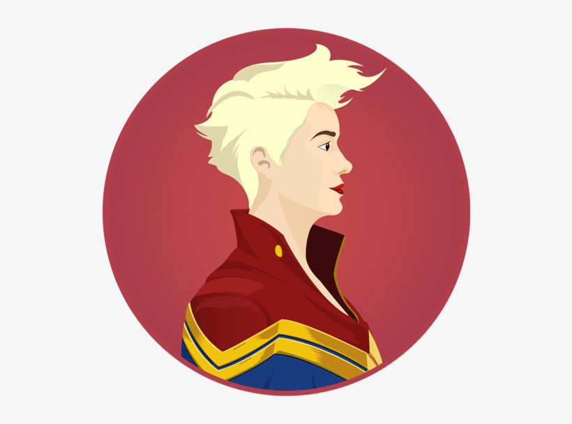 Captain Marvel Sticker - Carol Danvers, transparent png download