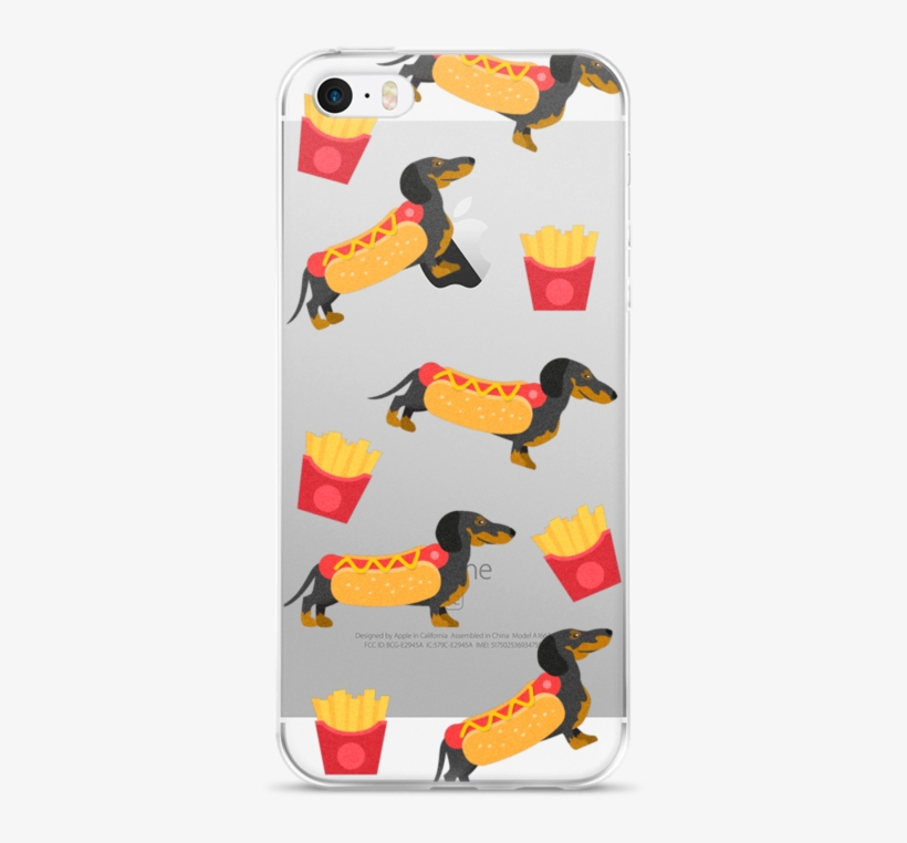 Hot Dog Dachshund With Fries Iphone Case - Dachshund, transparent png download